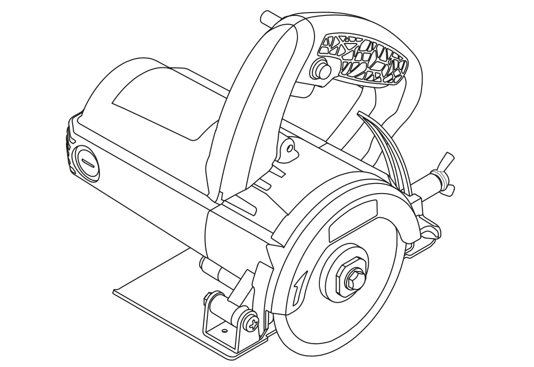Cortadora de marmol 4 3/8″ 110mm