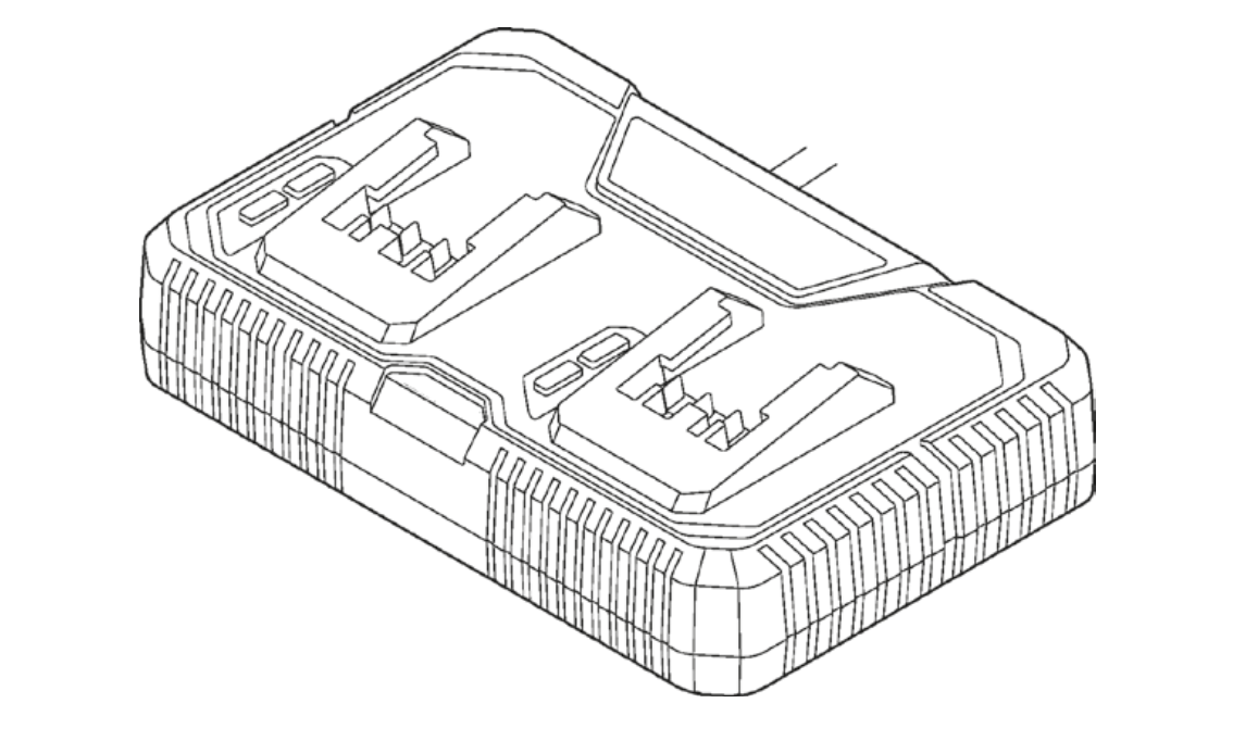 Cargador rápido batería 20v brushless de 2 puertos