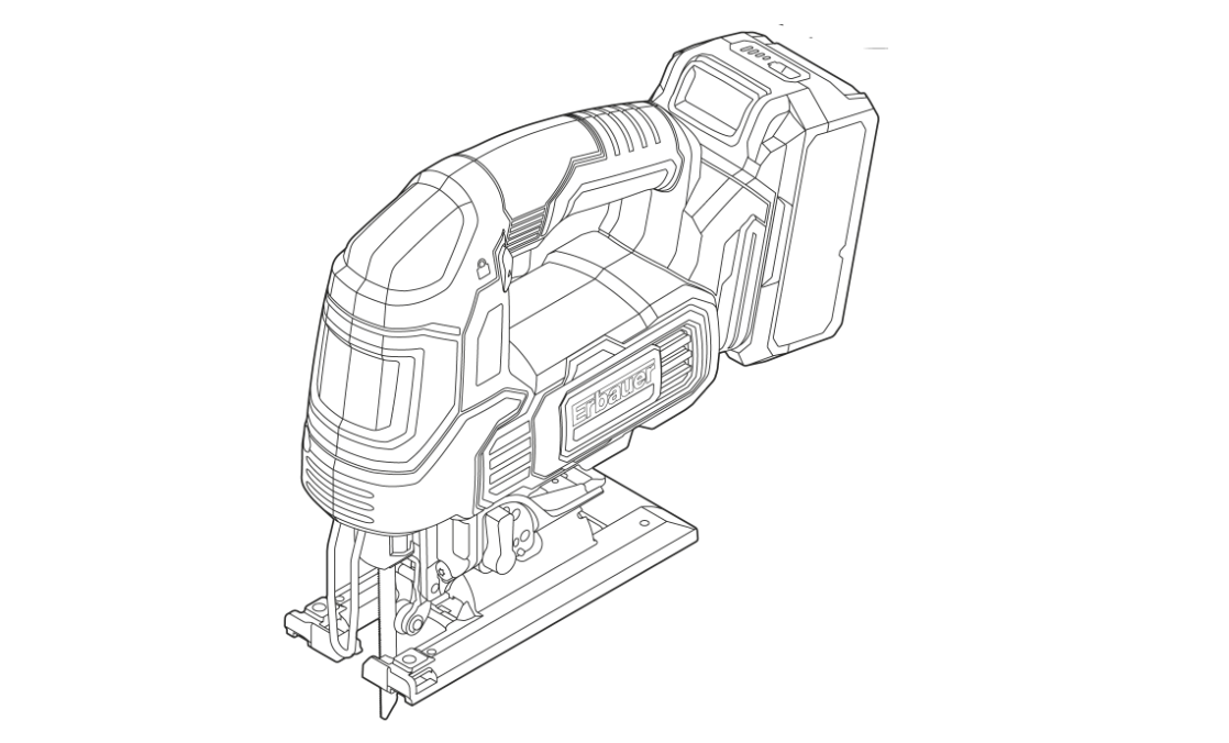 Sierra caladora inalámbrica 20v brushless